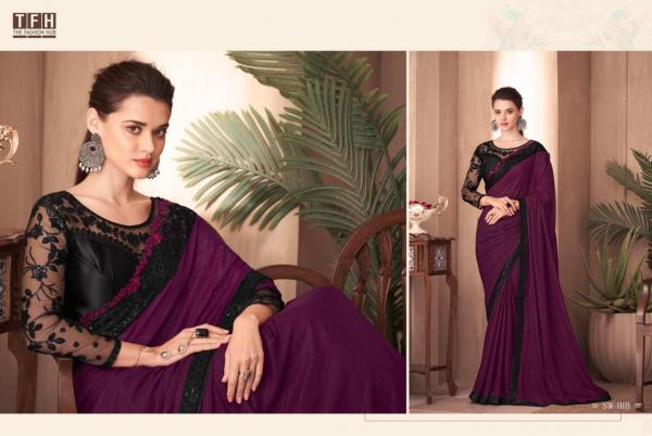 Tfh Sandal Wood 11th Edition Party Wear Silk Saree Collection